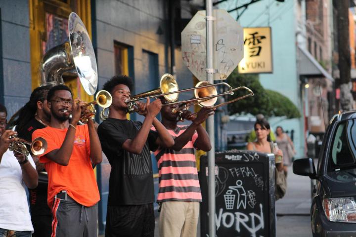 Band playing on the streets of New Orleans